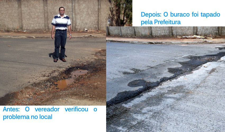 Prefeitura atende Adilson Vital e tapa buraco no Pinheiro II