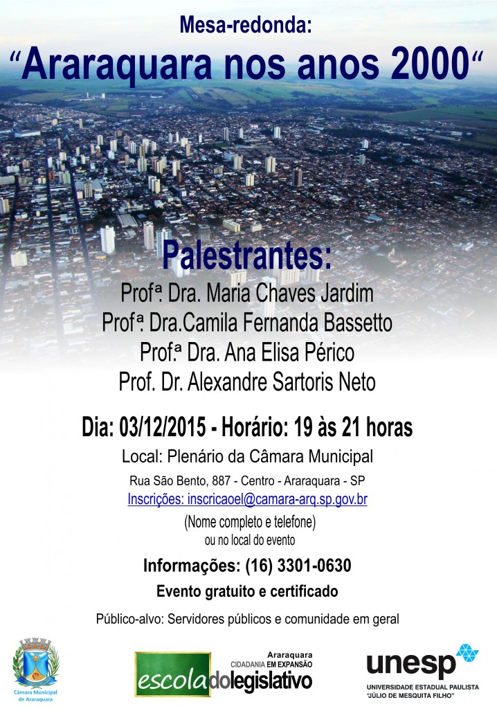 Cartaz Mesa Araraquara nos anos 2000 Final
